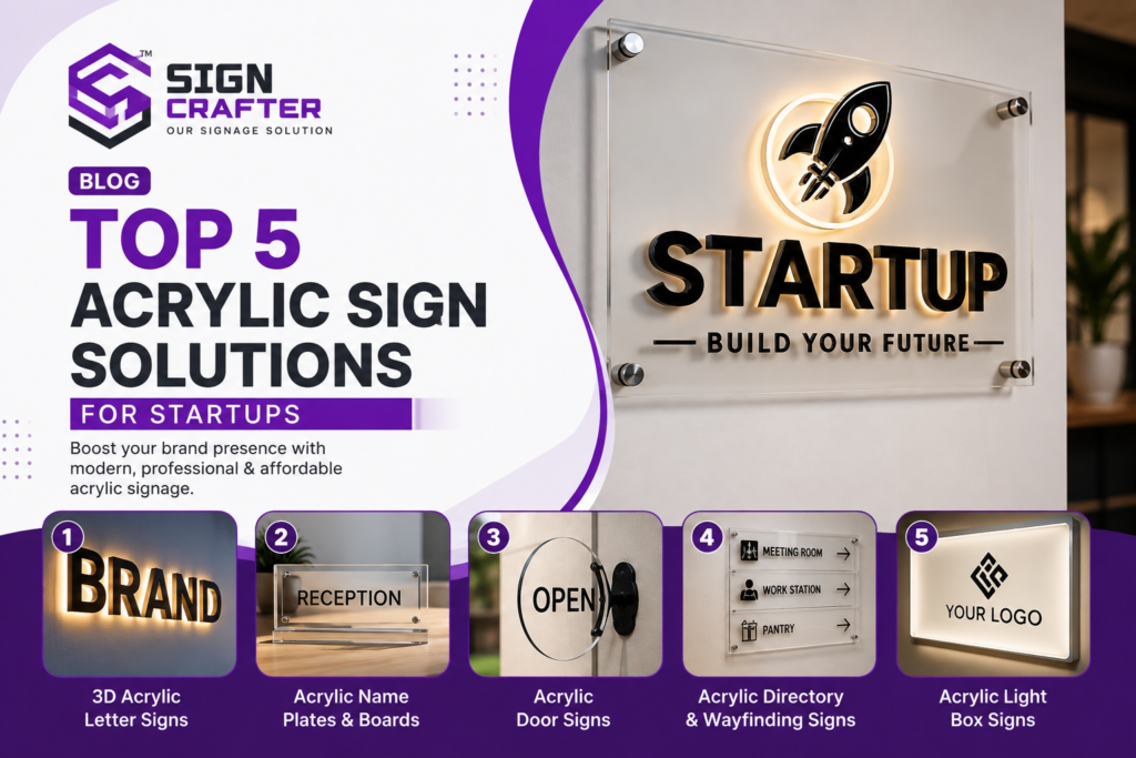 Top 5 Acrylic Sign Solutions For Startups