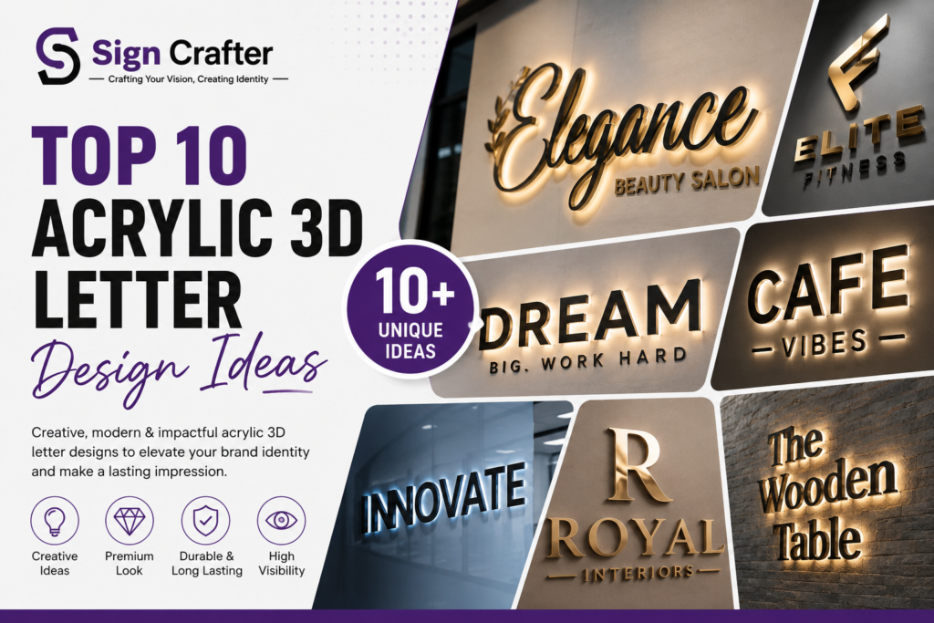 Top 10 Acrylic 3D Letter Design Ideas